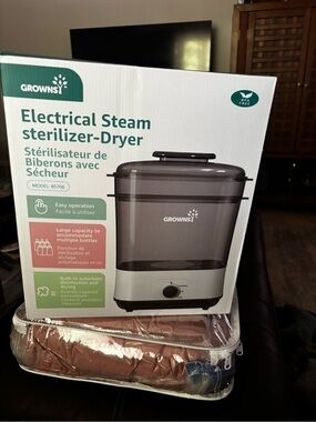 GROWNSY Electrical Steam Sterilizer-Dryer in Smoke/Gray